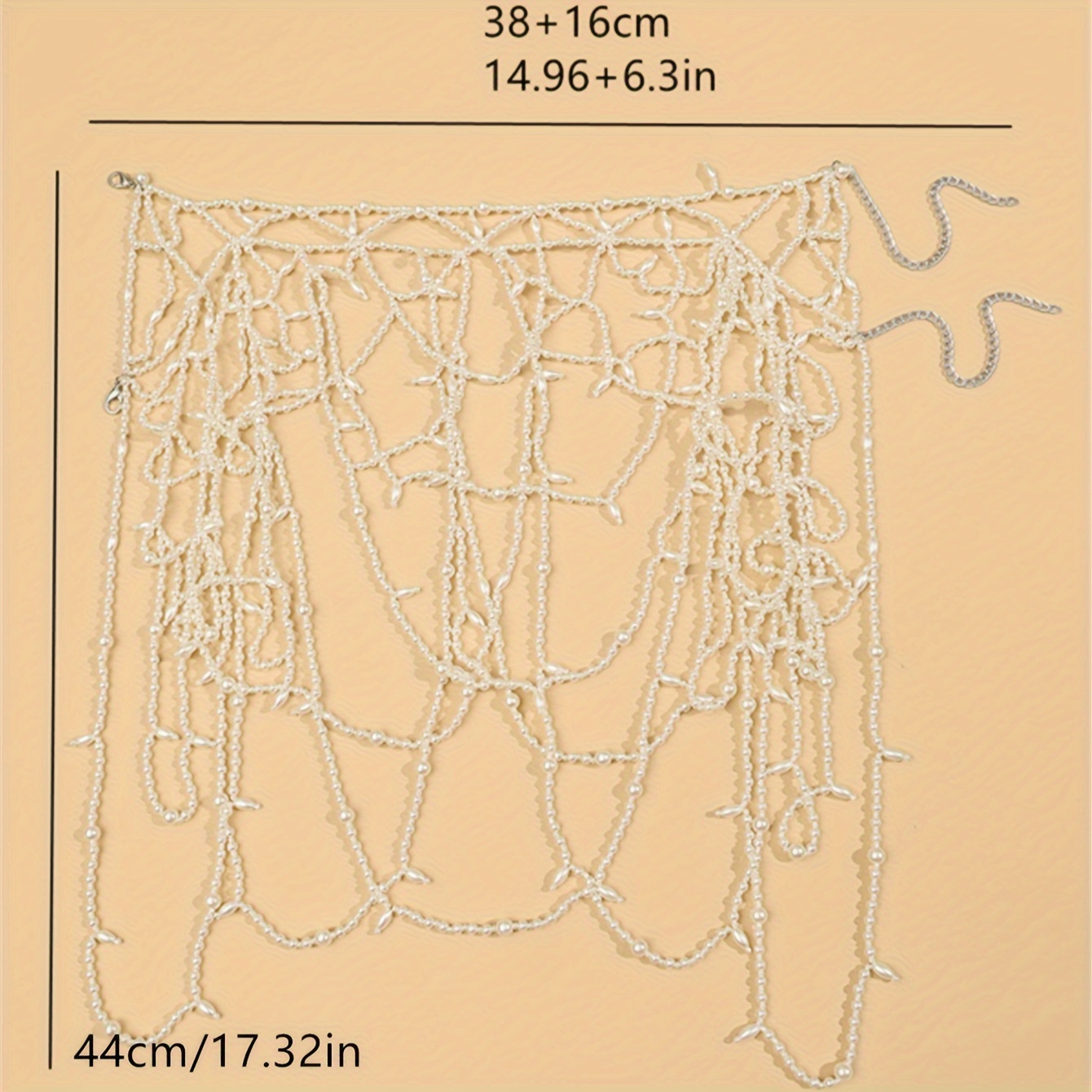 Women's Hand-Woven White Body Chain, Elegant Gift